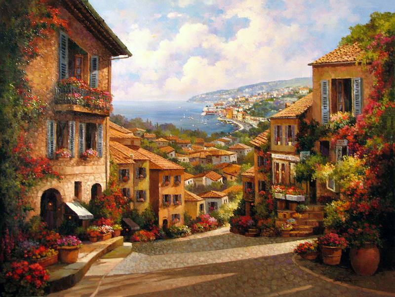 Unknown Artist Town II by Paul Guy Gantner painting anysize 50 off